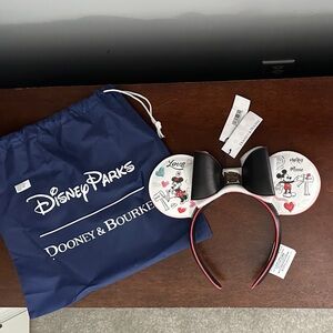 Dooney & Bourke perfect pair Black and Red Bow Headband